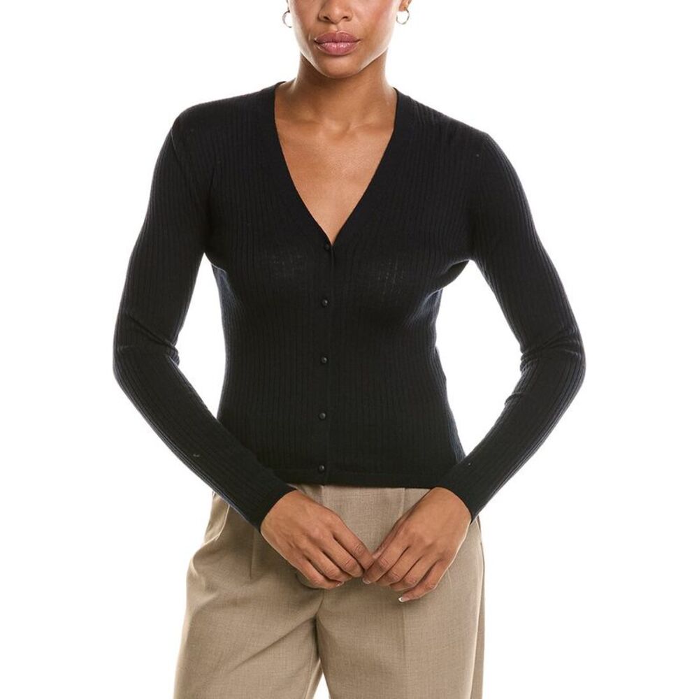 Max Mara Womens Studio Potus Silk & Wool-Blend Cardigan, Black